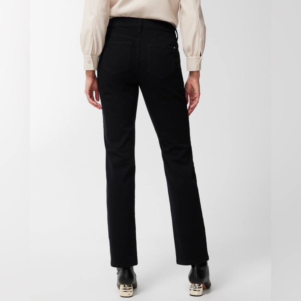 Chico’s Straight Leg Jeans Black Mid-Rise Womens Size 0.5 Short Size 6